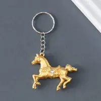 Брелок металл "Конь со стразой на седле" МИКС 3,5х4,8х0,8 см