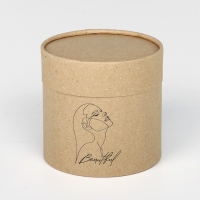 Коробка подарочная шляпная из крафта, упаковка, &laquo;Beautiful&raquo;, 12 х 12 х 12 см