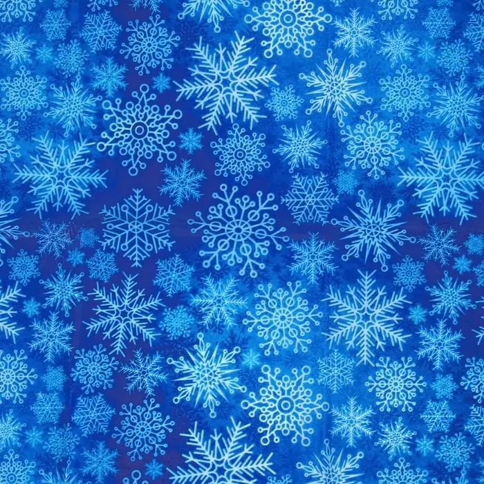 Бумага упаковочная тишью, новогодняя упаковка "Снежинки", 50 х 66 см.