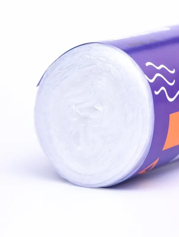 Мешки для мусора, 60 л, 80&times;50 см, 8 мкм, ПНД, 20 шт., прозрачные, в рулоне