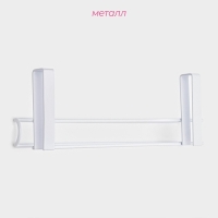 Держатель для полотенец навесной Доляна, 27×7,5×9,5 см, белый Держатель для полотенец навесной Доляна, 27×7,5×9,5 см, белый