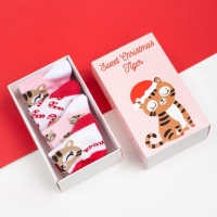 Набор новогодних носков Крошка Я &laquo;Тигруля&raquo;, 4 пары, 12-14 см