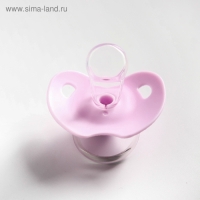 Соска - пустышка силиконовая ортодонтическая, от 6 мес., цвет МИКС для девочек