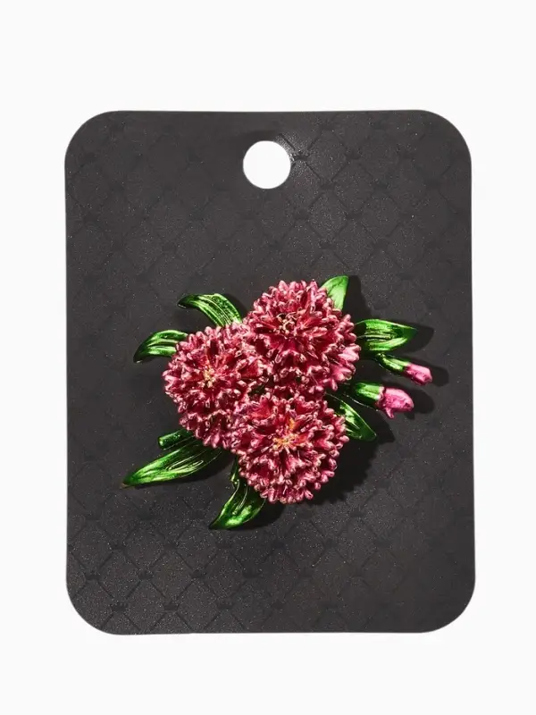 Брошь "Цветы Астры", цвет розово-фиолетовый в золоте