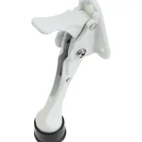 Фиксатор дверной LOCKLAND &ldquo;козья ножка&rdquo;, с автоподъемом, цвет белый