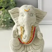Фигура "Ганеша" размер 12х10 см,гипс, состаренный с росписью