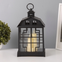 Светодиодная свеча в подсвечнике RISALUX &laquo;Дом со свечами&raquo;, LED-ночник, 1.5 Вт, 3&times;ААА, 11&times;18&times;30 см