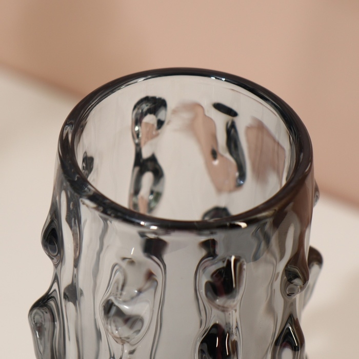 Ваза для цветов &laquo;Джорджия&raquo; из прозрачного черного стекла 18 х 6 х 6 см