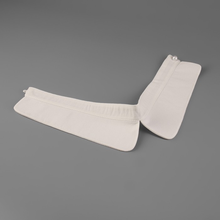 Воротник съёмный, диаметр горловины = 22 см, 42 &times; 6 см, цвет айвори