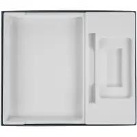 Коробка Overlap под ежедневник, аккумулятор и ручку, ver.2, синяя