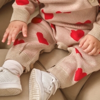 Комбинезон вязаный Крошка Я &laquo;Сердечки&raquo;, рост 86-92 см