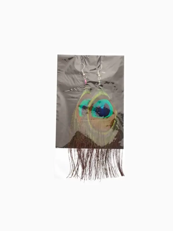 Серьги "Павлин" 5х12 см