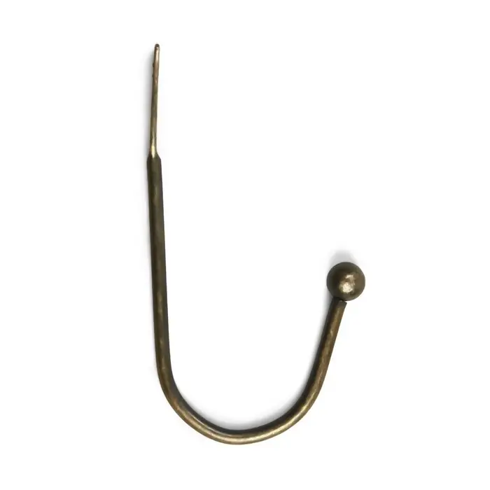Крючок мебельный ТУНДРА TKO003, однорожковый, бронза, 50 шт.