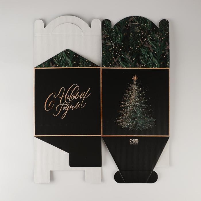 Коробка кондитерская с окном, сундук, &laquo;Новогодняя посылка&raquo; 20 х 20 х 20 см