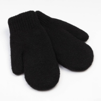 Варежки женские, цвет чёрный, размер 7-8 Варежки женские, цвет чёрный, размер 7-8