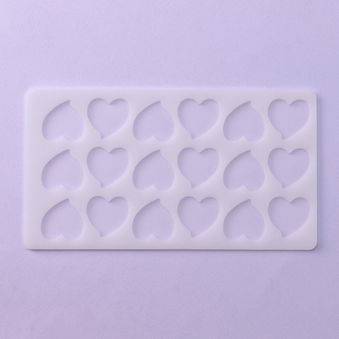 Форма для шоколада &laquo;Флирт&raquo;, силикон, 18 ячеек, 21&times;11&times;0,3 см, цвет прозрачный