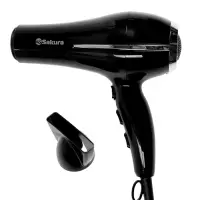 Фен Sakura SA-4052BK, 2400 Вт, 1.8 м, 3 температурных режима, 2 скорости, сушка холодным воздухом