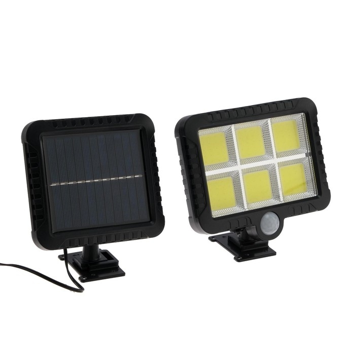 Светодиодный прожектор на солнечной батарее 18 Вт, выносная панель, 15&times;11&times;4 см, 6500К