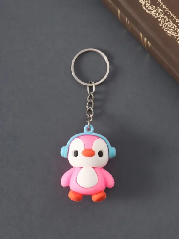 Брелок резина "Пингвин в наушниках" МИКС 4,7х3,5х2,2 см