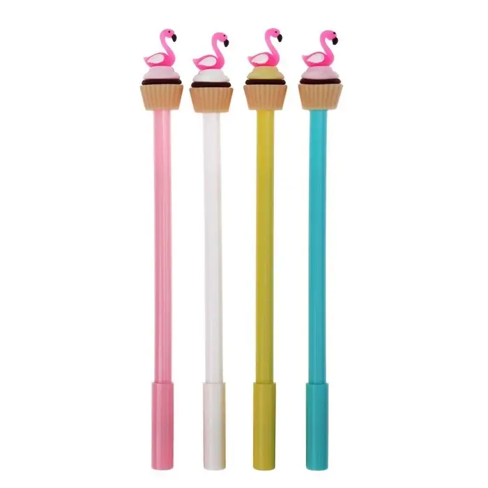Ручка - прикол гелевая &laquo;Фламинго на кексе&raquo;, МИКС