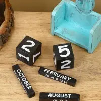 Календарь настольный "Морской конёк" дерево 11х5х19 см, цв. бирюзовый