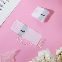 Размерники жаккардовые, L, 12&times;30 мм, 100 шт., белые