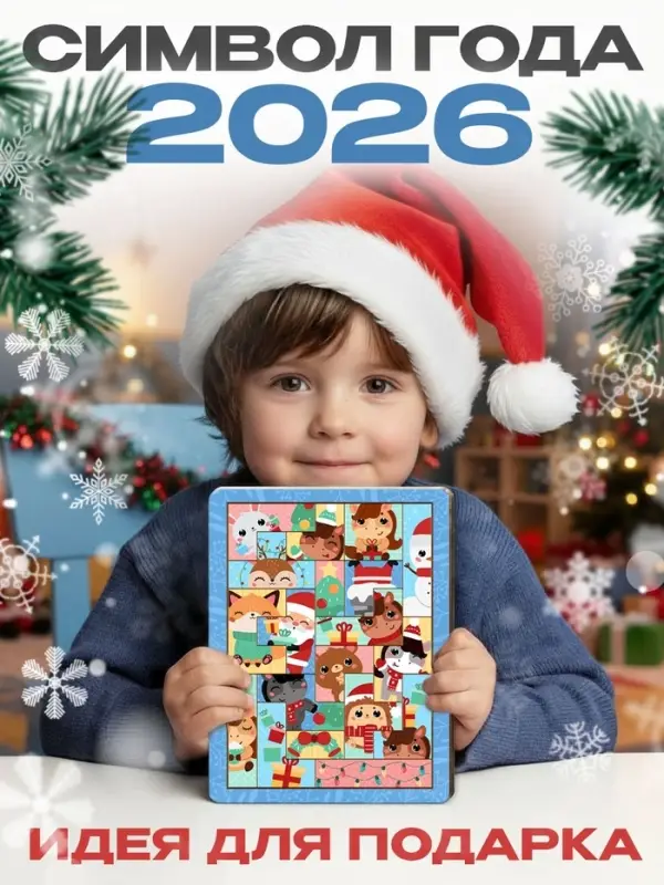 Тетрис 19,5х14,5 см "Новогоднее настроение" 19 деталей Т523