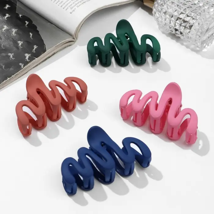 Крабик для волос &laquo;Матовый&raquo;, волна колор, 7 см, МИКС