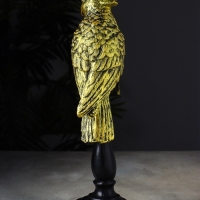 Фигура "Попугай на жердочке" 34х10х12 см, бронза