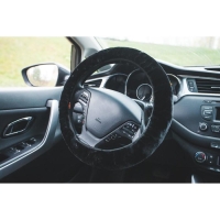 Оплетка на руль TORSO, меховая, мультиразмерная, черный Оплетка на руль TORSO, меховая, мультиразмерная, черный