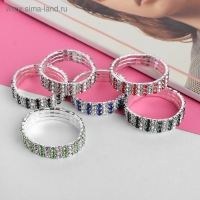 Браслет детский &laquo;Выбражулька&raquo; лёд 3 ряда, цвет МИКС