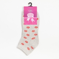 Носки женские, цвет серый, размер 23-25