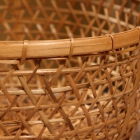 Корзина плетёная "Клоус" бамбук 32х32х13 см, светлая