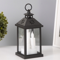 Светодиодная свеча в подсвечнике RISALUX &laquo;Тройняшки&raquo;, LED-ночник, 1.5 Вт, 3&times;ААА, 10&times;10&times;22 см