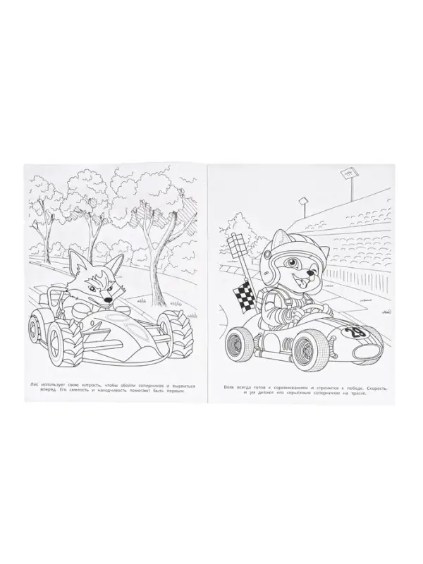 Раскраска &laquo;Весёлый гонщик&raquo;, 16 стр.
