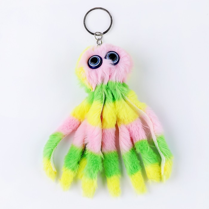 Мягкая игрушка &laquo;Осьминог&raquo;, на брелоке, 11 см, цвета МИКС