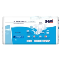 Подгузники для взрослых Super Seni Classic Large, 30 шт Подгузники для взрослых Super Seni Classic Large, 30 шт