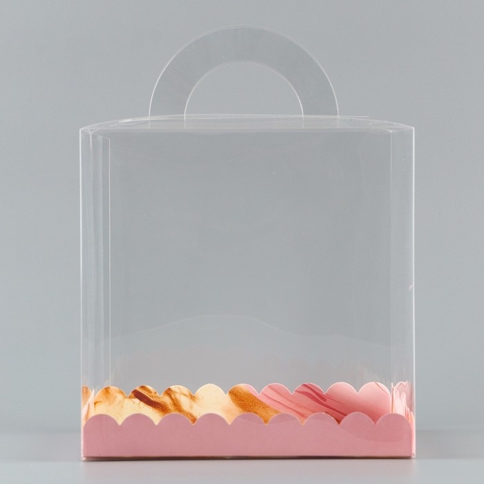 Коробка кондитерская, сундук, упаковка, &laquo;Розовая гамма&raquo;, 20 х 20 х 20 см