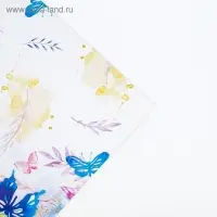 Бумага упаковочная глянцевая &laquo;Акварельные бабочки&raquo;, 70 х 100 см