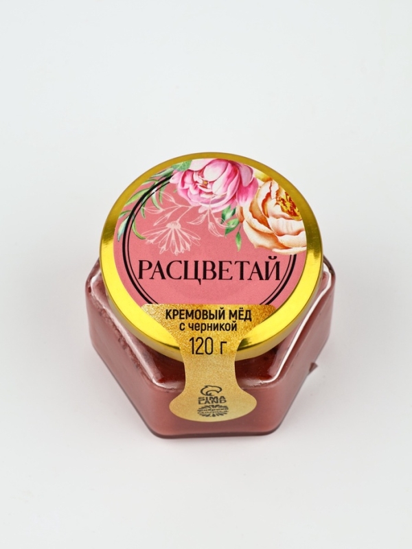 Крем-мёд "Расцветай" с черникой, 120 г