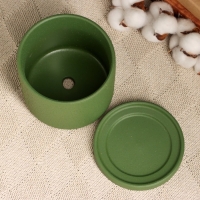 Горшок "Мина" зеленое, 11х11х10см Горшок "Мина" зеленое, 11х11х10см