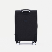 Чемодан малый 20", наружный карман, кодовый замок, цвет чёрный