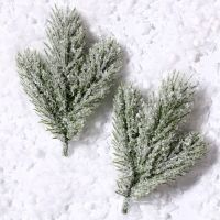 Декор &laquo;Веточка ели со снегом&raquo;, набор 2 шт., размер 1 шт. &mdash; 12 см