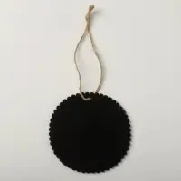 Меловой ценник &laquo;Бирка&raquo; 8&times;8 на верёвке, ребристый круг, (фасовка 10 шт.), цвет чёрный