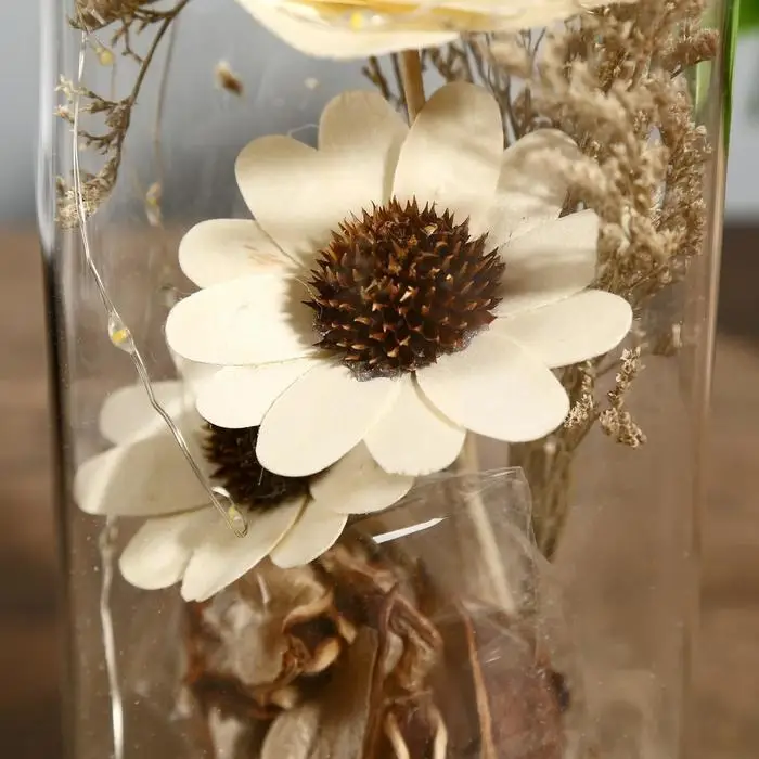 Ночник "Колба с букетом" LED 3ААА 22,5х9,5х11 см RISALUX