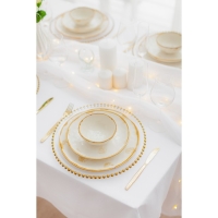 Блюдо фарфоровое Доляна Organic Gold, 30&times;21&times;2,5 см, цвет белый