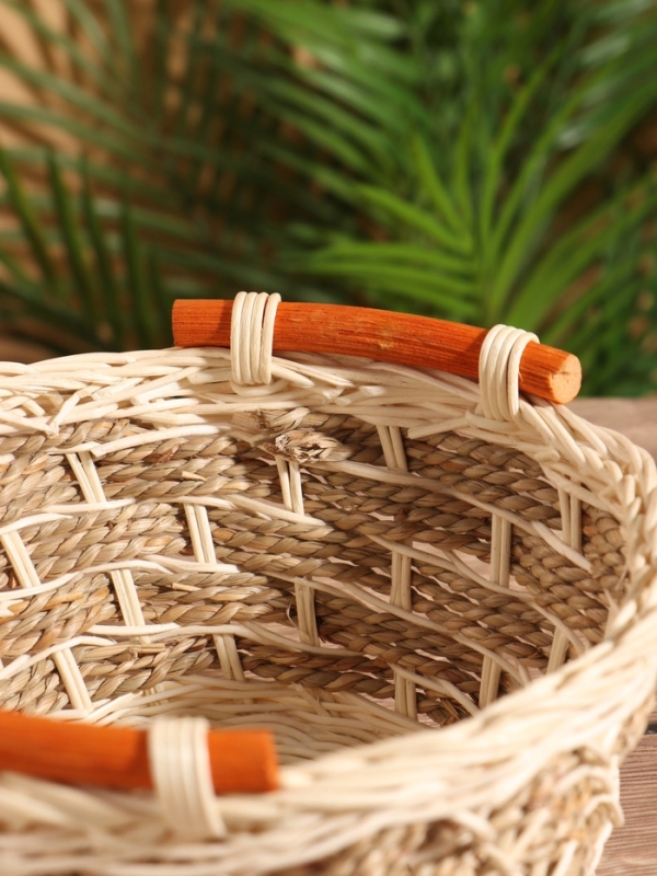 Корзина плетеная 23x22x11 см, ротанг