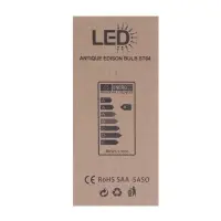 Лампа светодиодная &laquo;Ретро&raquo;, ST64, 6 Вт, E27, 630 Лм, 2700К, свечение тёплое белое, жёлтая