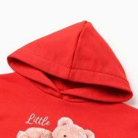 Джемпер с капюшоном Крошка Я "Мишка", рост 62-68 см, красный