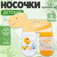 Набор носков Крошка Я &laquo;Динозавр&raquo;, 2 пары, 6-8